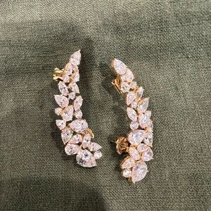 Nordstrom faux diamond ear crawlers